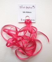 4mm Coral Pink 221 silk ribbon