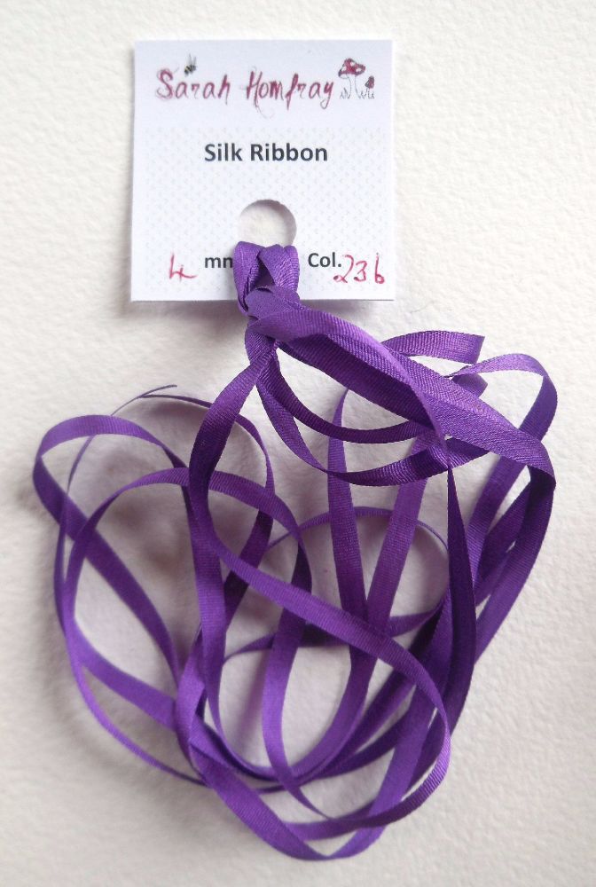4mm Violet 236 silk ribbon