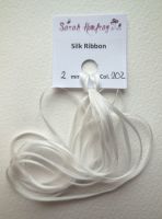 White 2mm 202 silk ribbon