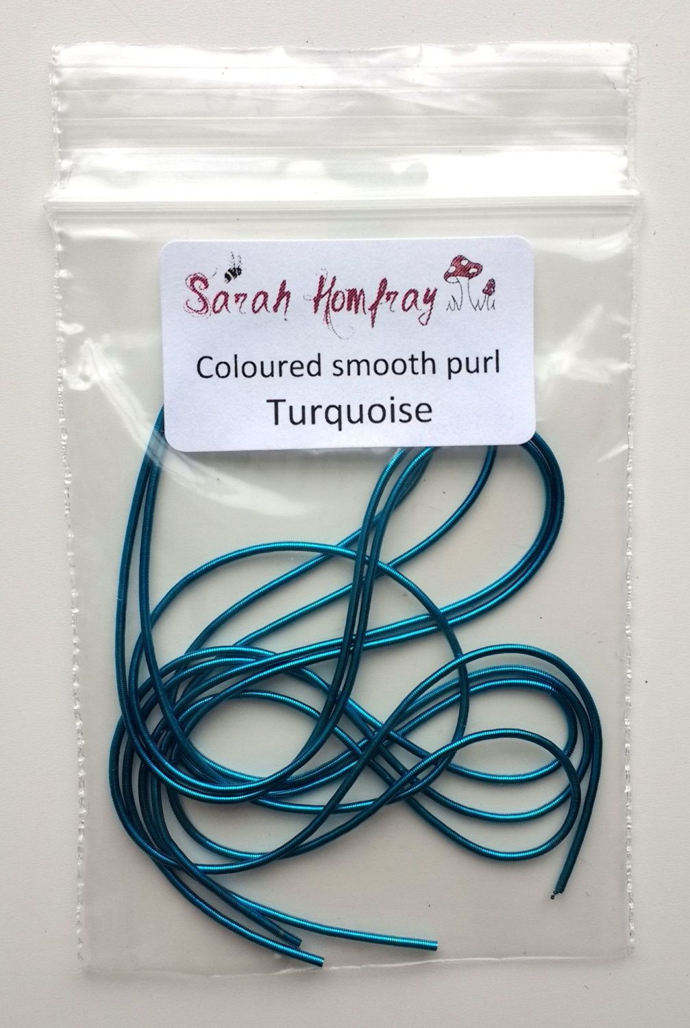 Coloured smooth purl no.6 - Turquoise