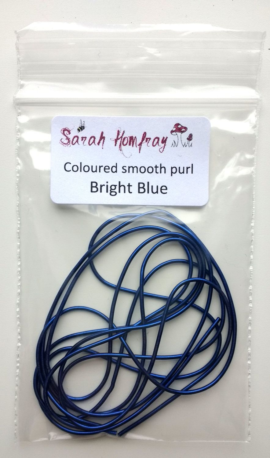 NEW! Coloured smooth purl no.6 - Bright Blue
