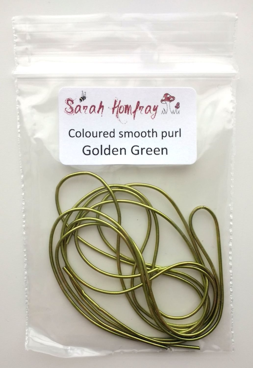 NEW! Coloured smooth purl no.6 - Golden Green
