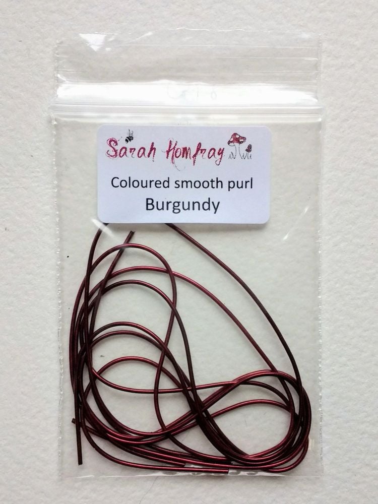 NEW! Coloured smooth purl no.6 - Burgundy