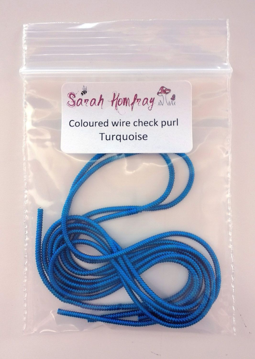 NEW! Coloured Wire check purl no.6 - Turquoise