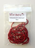 Coloured Wire check purl no.6 - Red