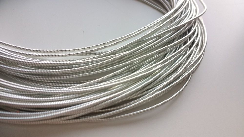 Metal purl wire, 1.2mm, silver colour - 50cm