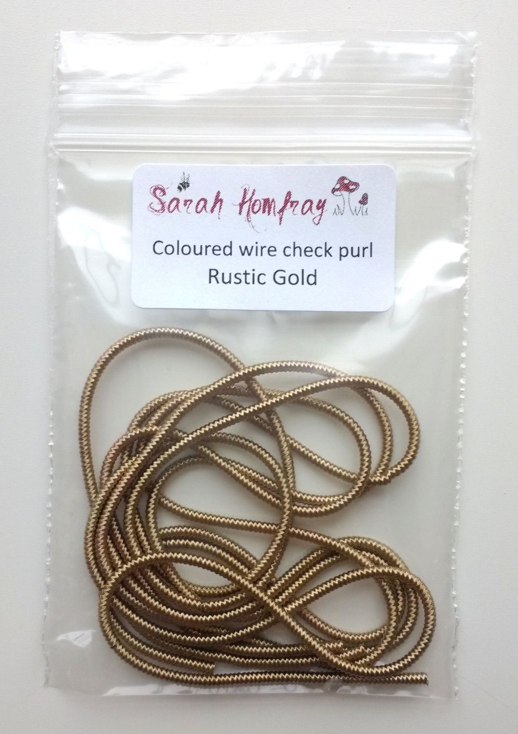 NEW! Coloured Wire check purl no.6 - Rustic gold