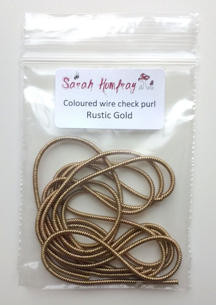 Coloured Wire check purl no.6 - Rustic gold