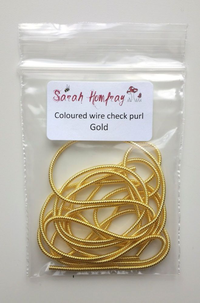 Coloured Wire check purl no.6  - Gold