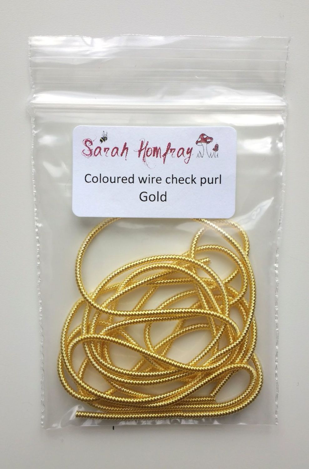 NEW! Coloured Wire check purl no.6  - Gold