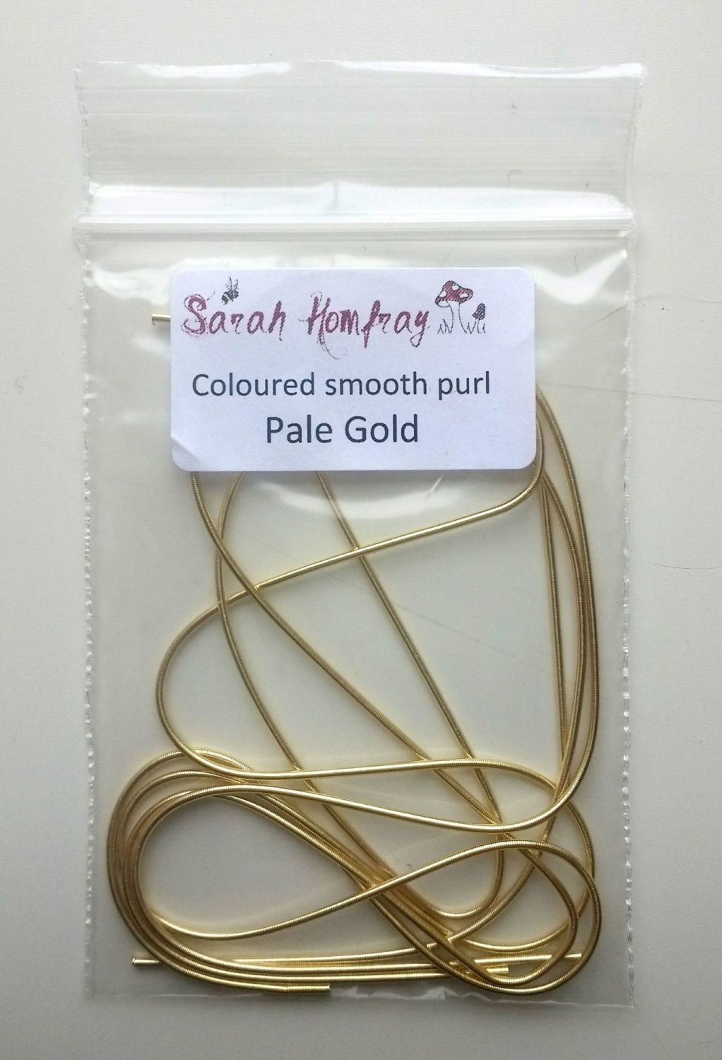 NEW! Coloured smooth purl no.6 - Pale Gold