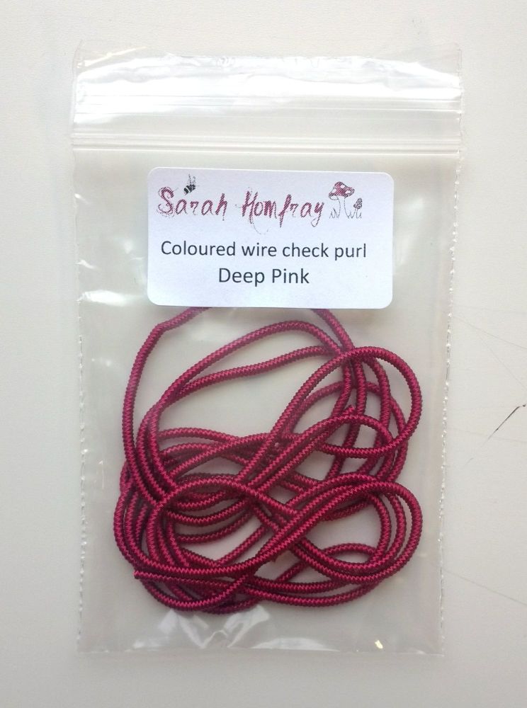 Coloured Wire check purl no.6 - Deep Pink