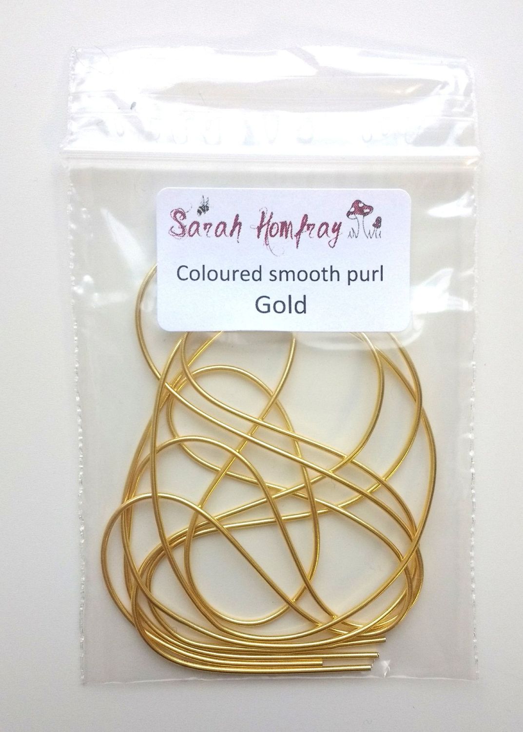 NEW! Coloured smooth purl no.6 - Gold