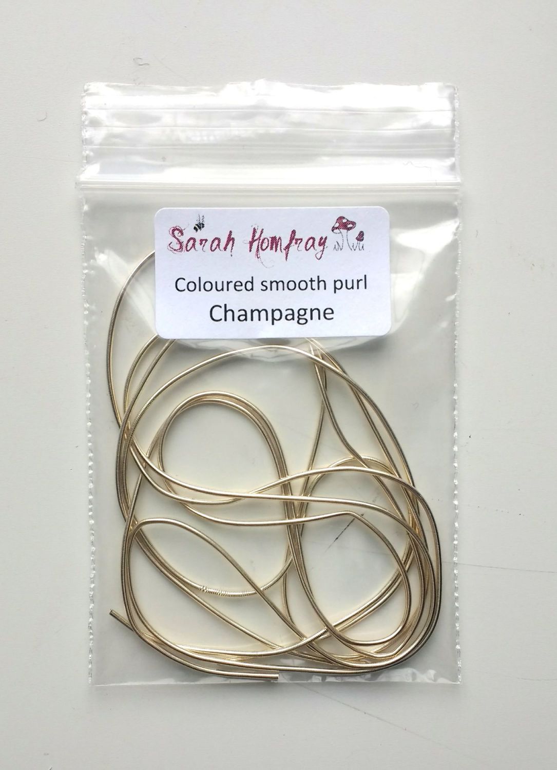 NEW! Coloured smooth purl no.6 - Champagne
