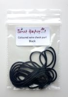 Coloured Wire check purl no.6 - Black