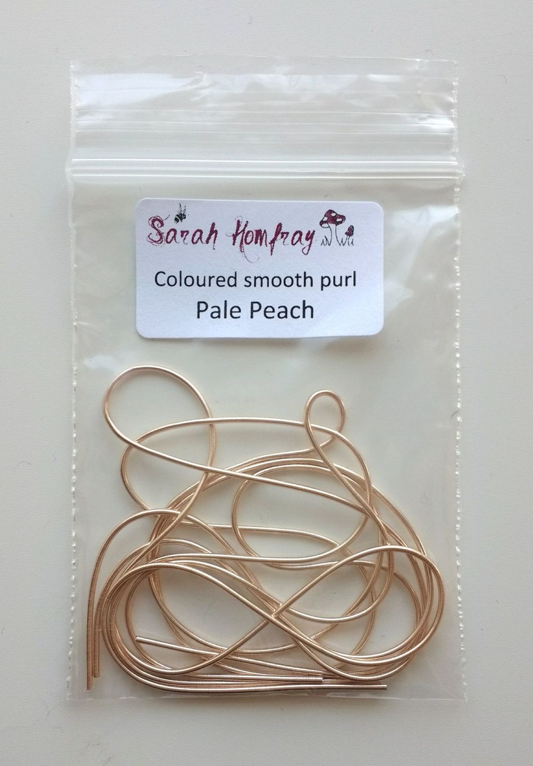 NEW! Coloured smooth purl no.6 - Pale Peach