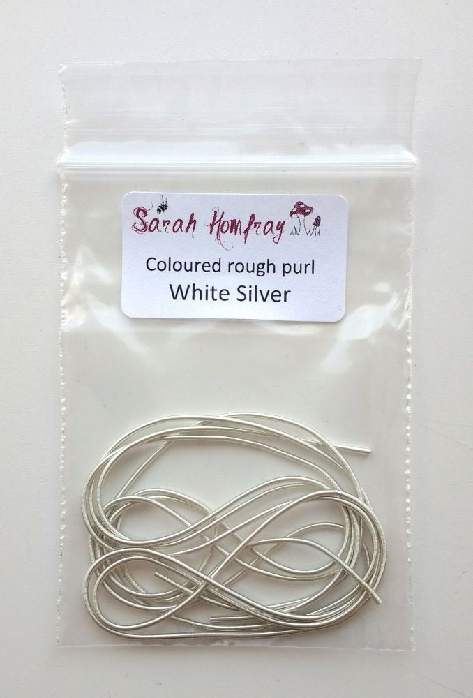 Coloured Rough purl no.6 - White Silver