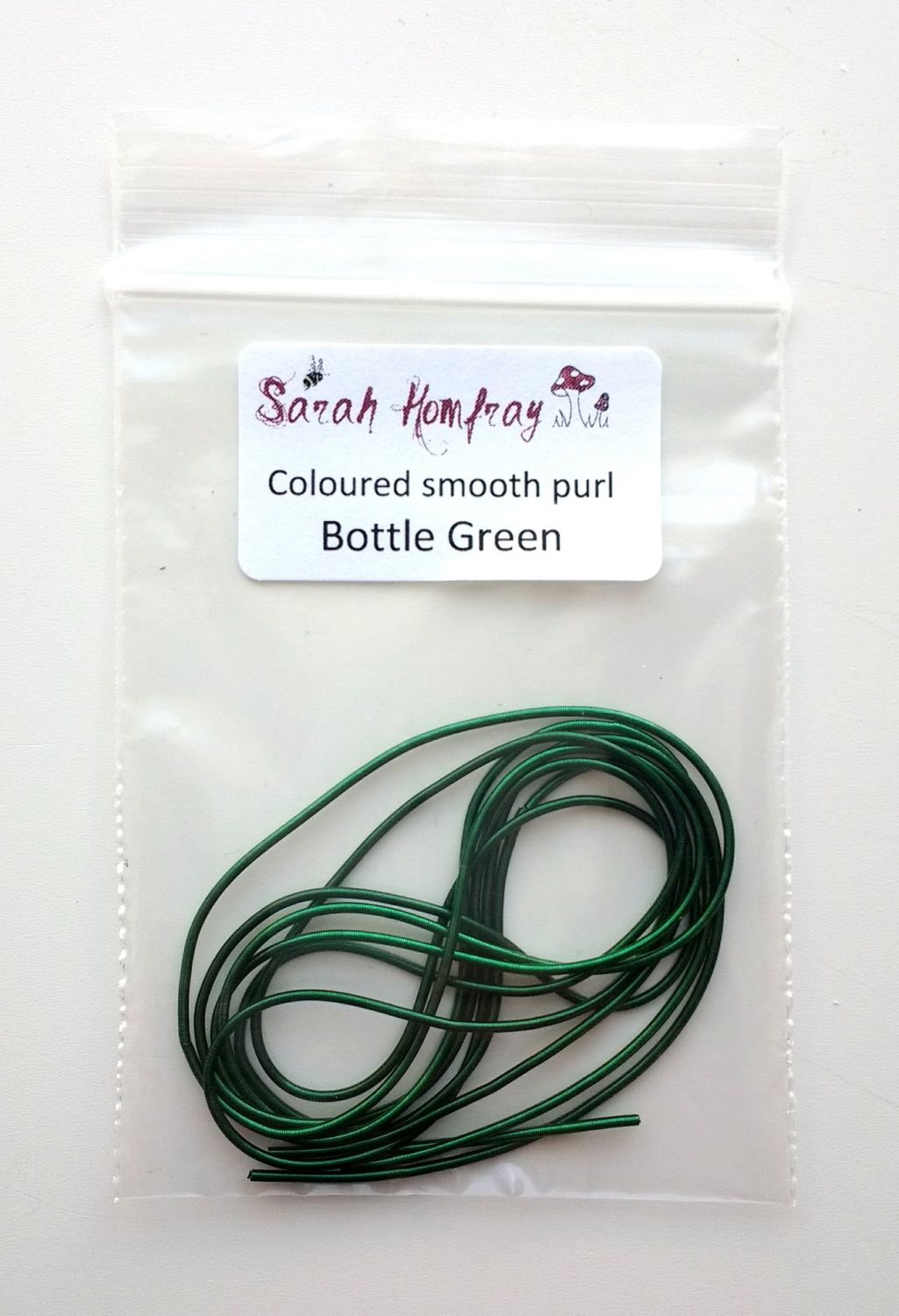 NEW! Coloured smooth purl no.6 - Bottle Green