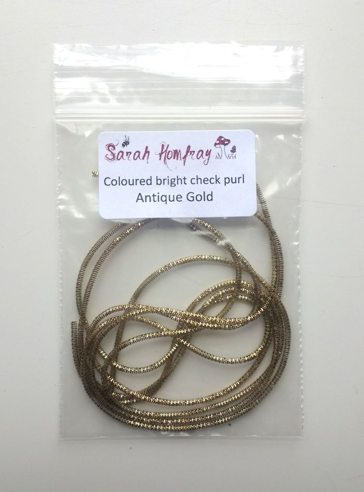 NEW! Coloured bright check purl no.6 - Antique Gold