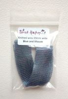 Knitted wire - 48cm length, Blue and Mauve