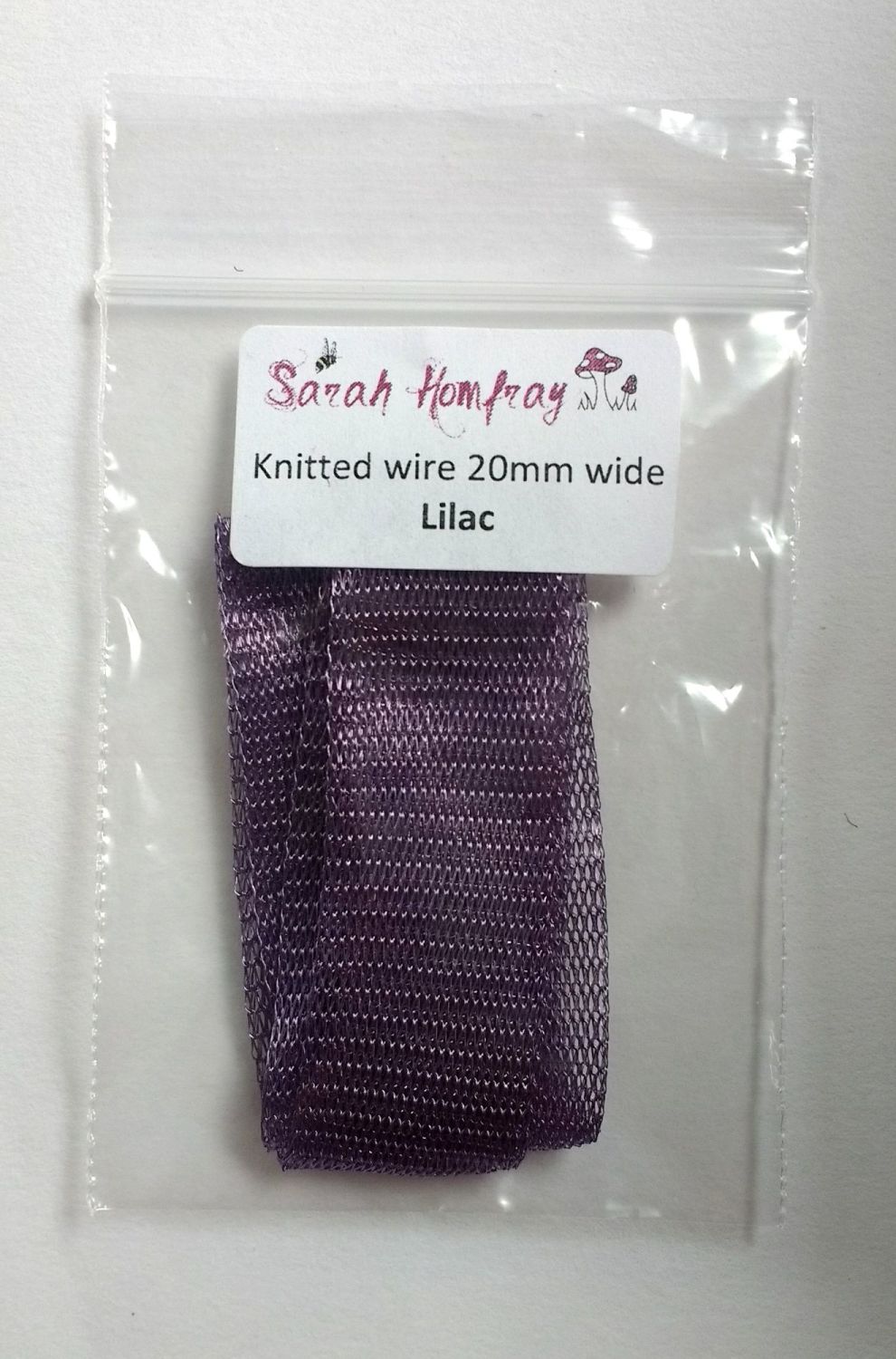 Knitted wire - 48cm length, Lilac