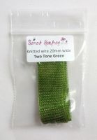 Knitted wire - 48cm length, Two Tone Green
