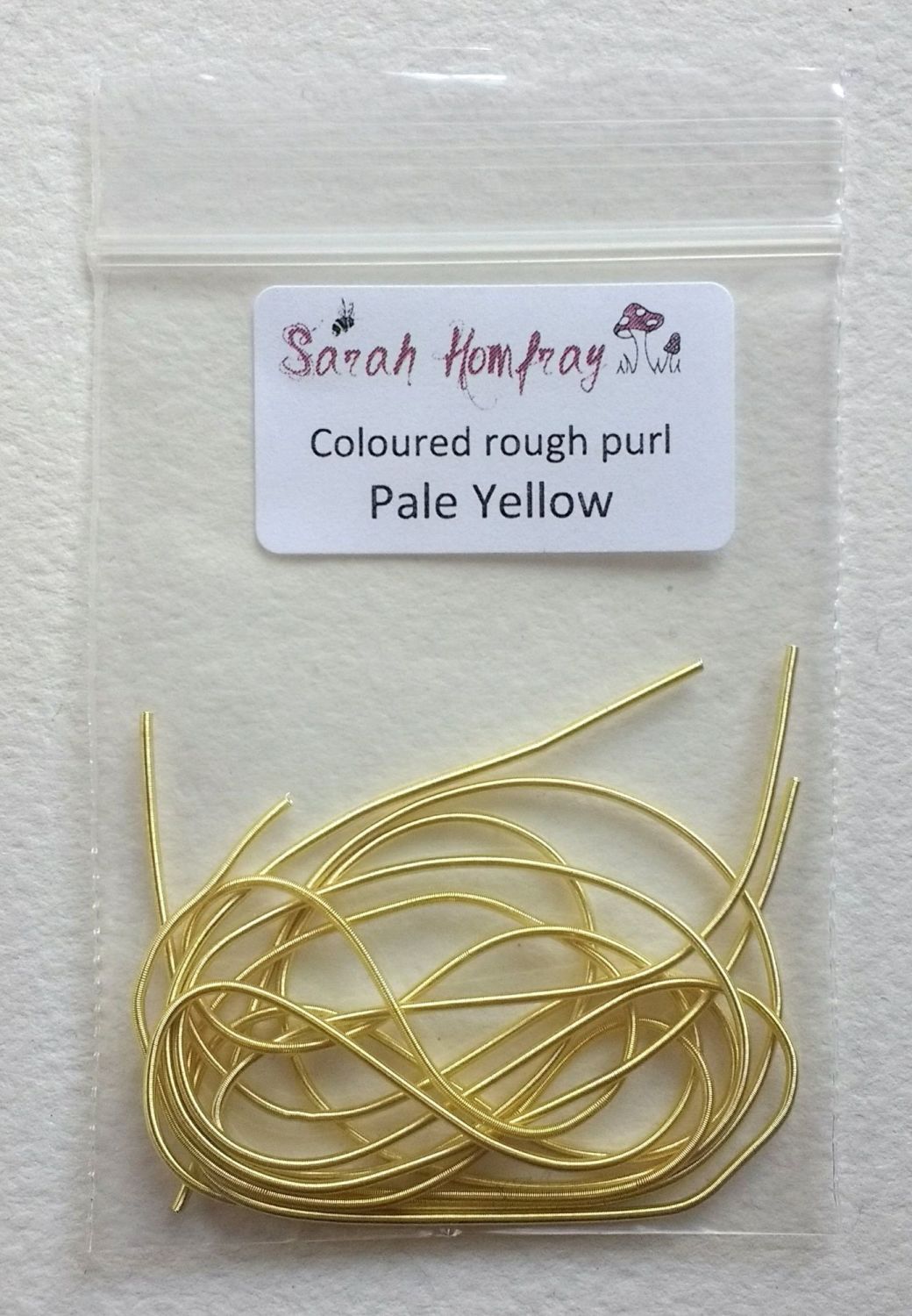 NEW! Coloured Rough purl no.6 - Pale Yellow