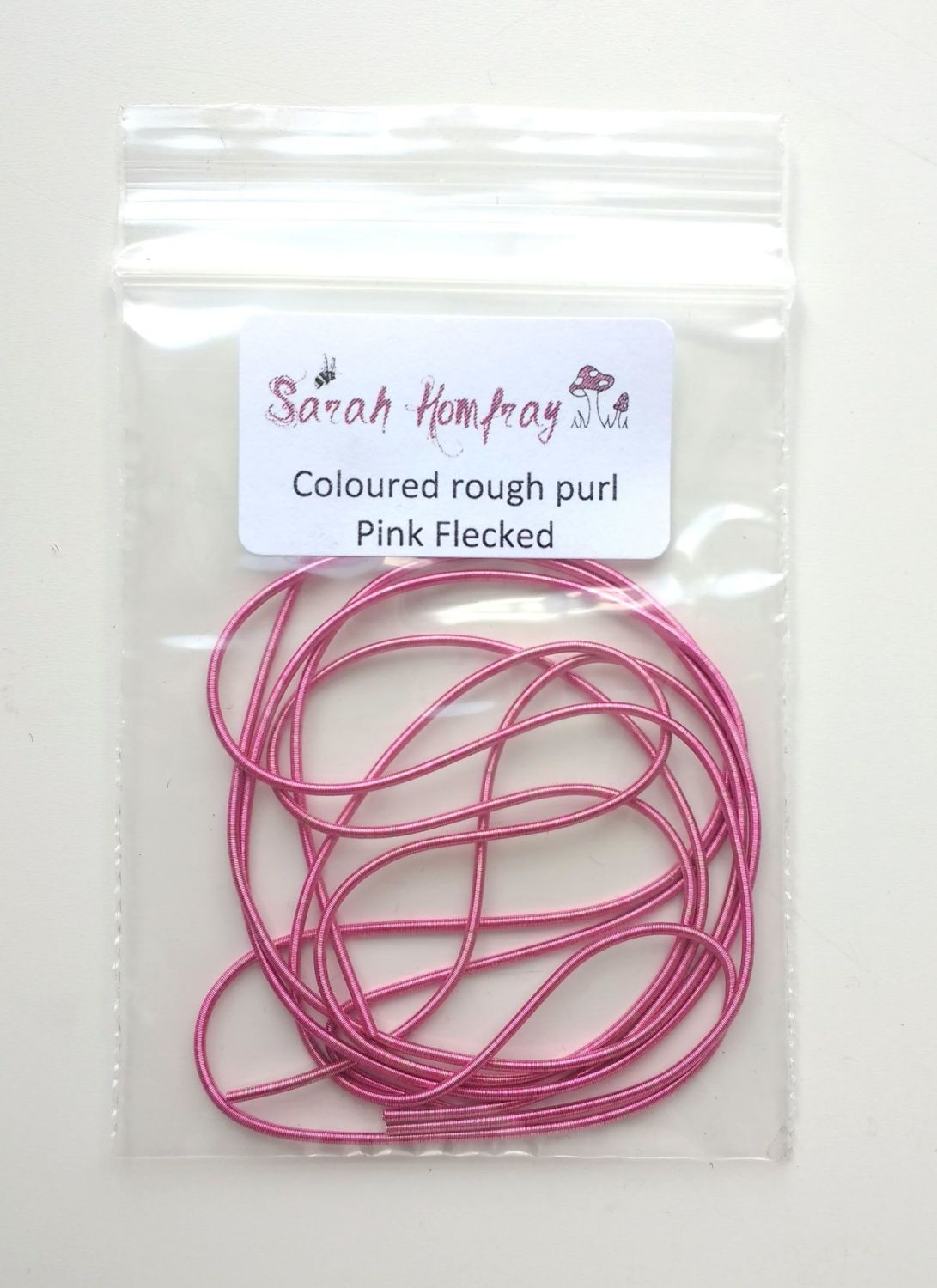 NEW! Coloured Rough purl no.6 - Pink Flecked