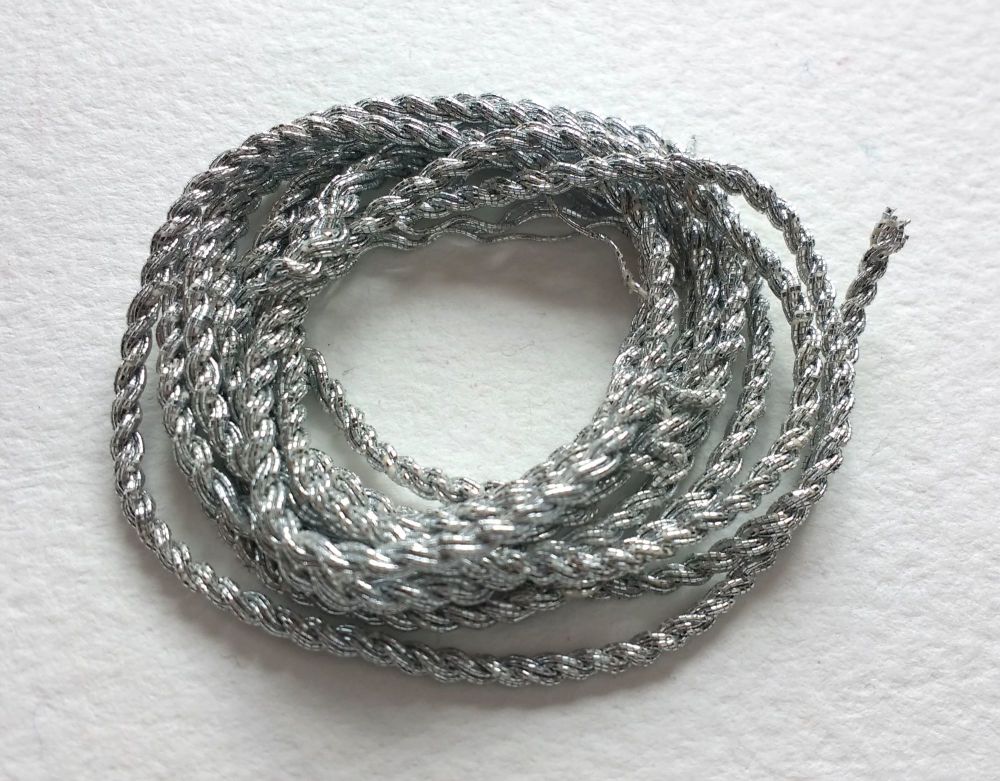 Silver colour 2 ply gimp cord