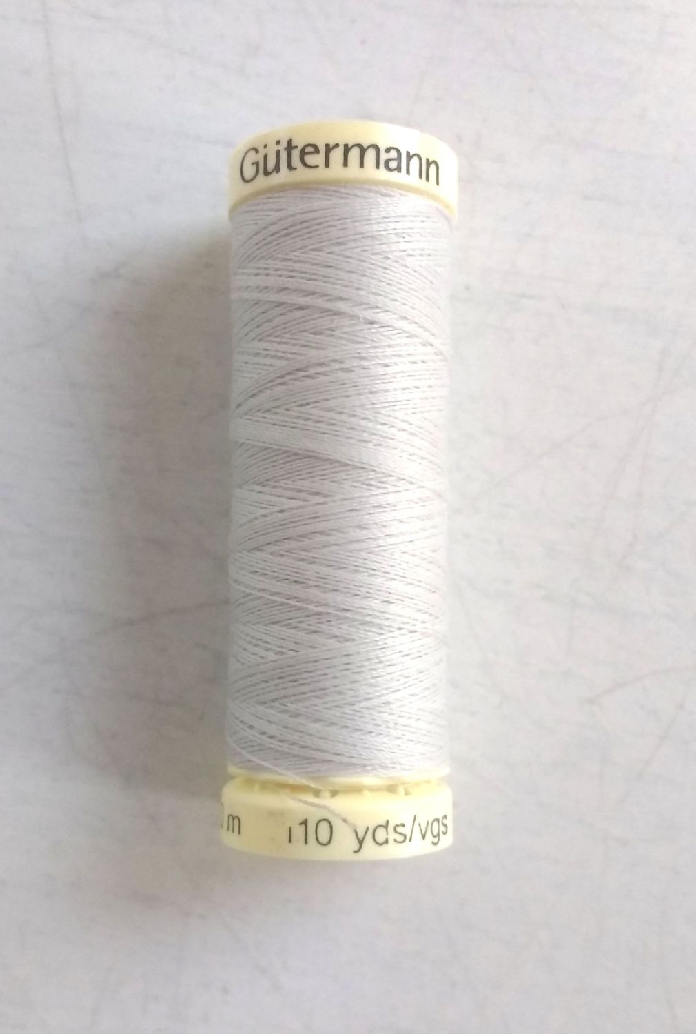 Polyester sewing thread, grey (silver) colour 