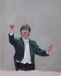 Alan Gilbert, acrylic on canvas board. Painted by Christopher Tasker