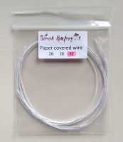 Paper covered wire, 32 guage WHITE