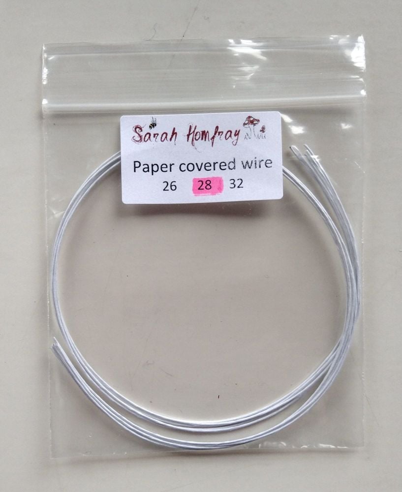 Paper covered wire, 28 guage WHITE