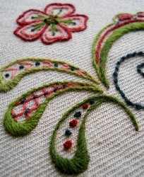 Crewelwork flower