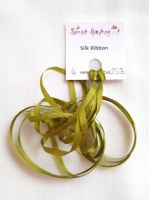 4mm Olive green 258 silk ribbon