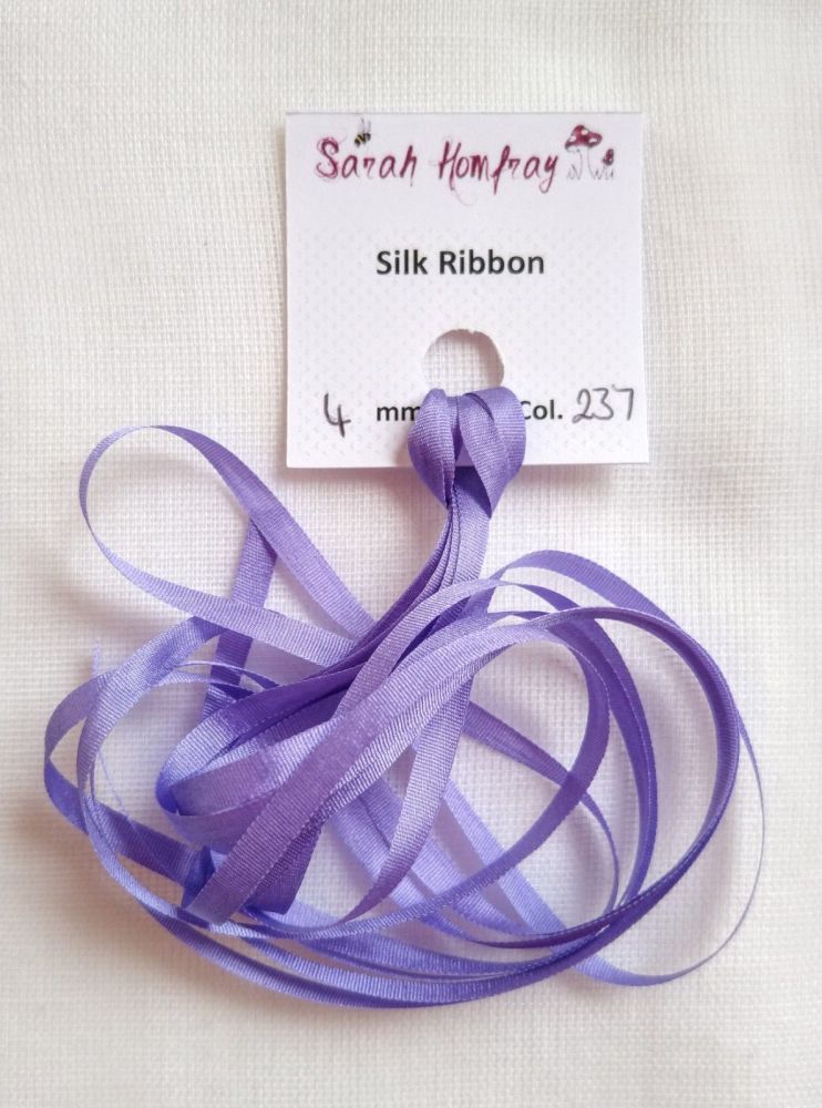 4mm Aster purple 237 silk ribbon