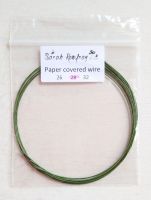Paper covered wire, 28 guage Green (Non-metallic)