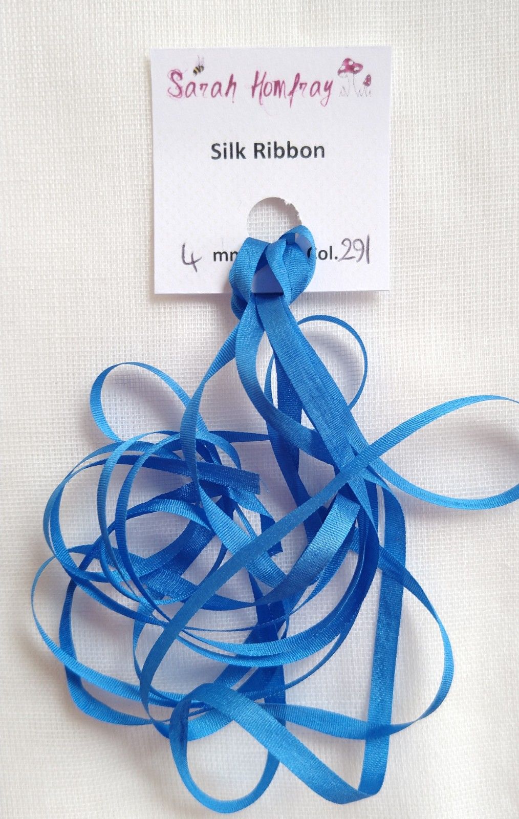 4mm Cornflower blue 291 silk ribbon