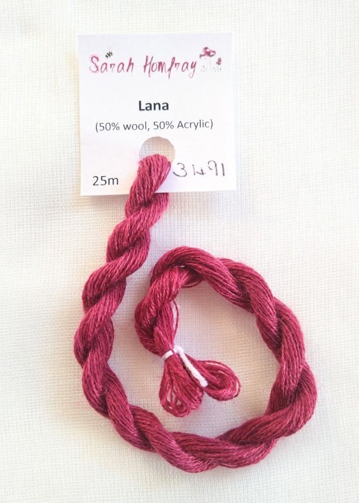 3491 Raspberry Burmilana (Lana) thread. (PINK)