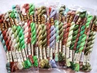 Perle No.5 thread packs - Greens and browns