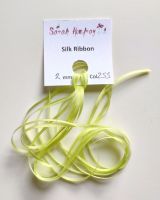 2mm Yellow green 255 silk ribbon
