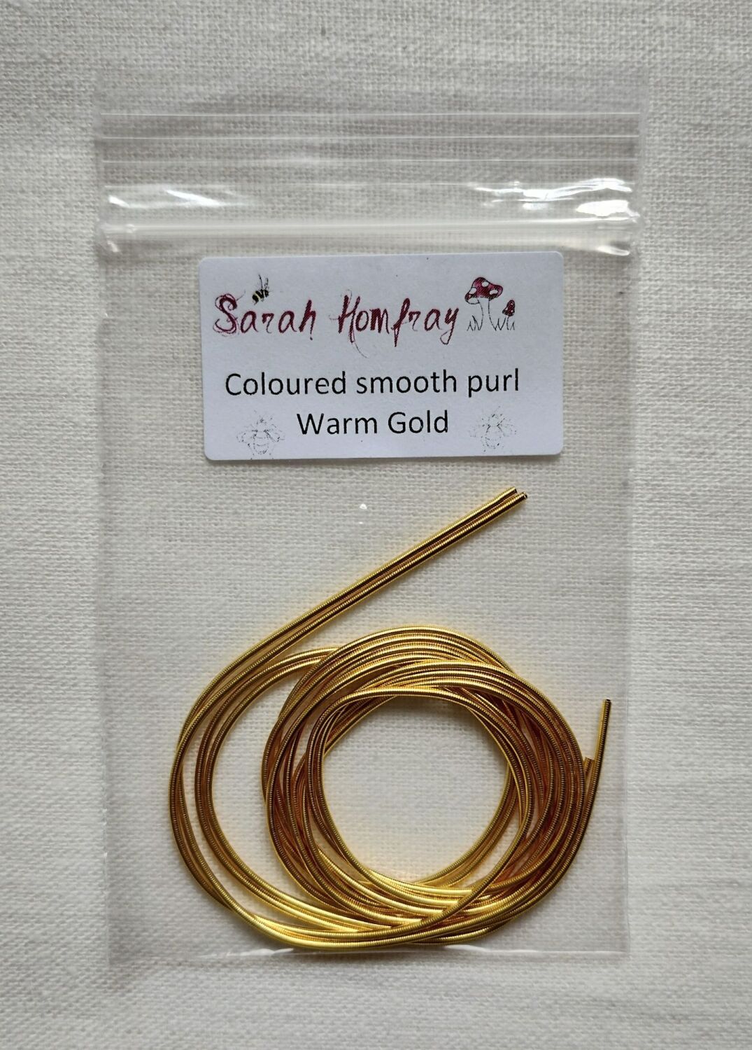Coloured smooth purl no.6 - Warm Gold NEW!