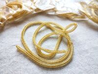 Knitted wire tube- 3mm diameter, 50cm length Gold colour