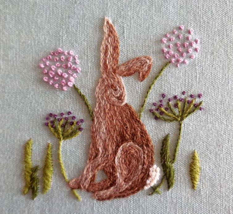 Rufford Hare Crewelwork design