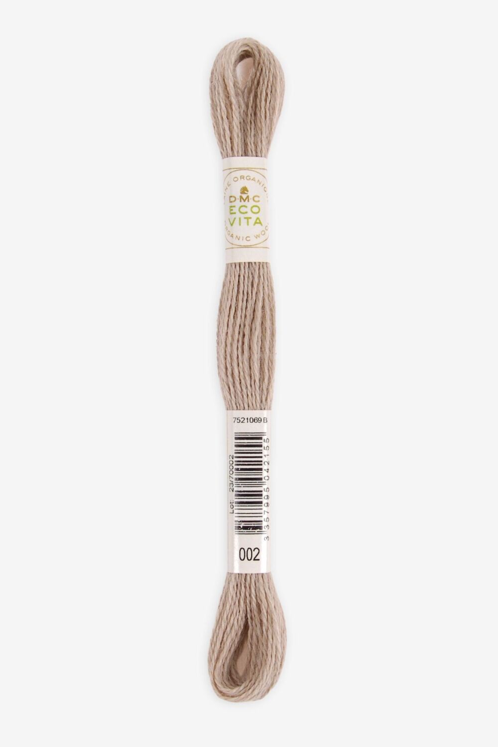 Eco Vita Naturally Dyed Organic Wool Thread 002 Brown