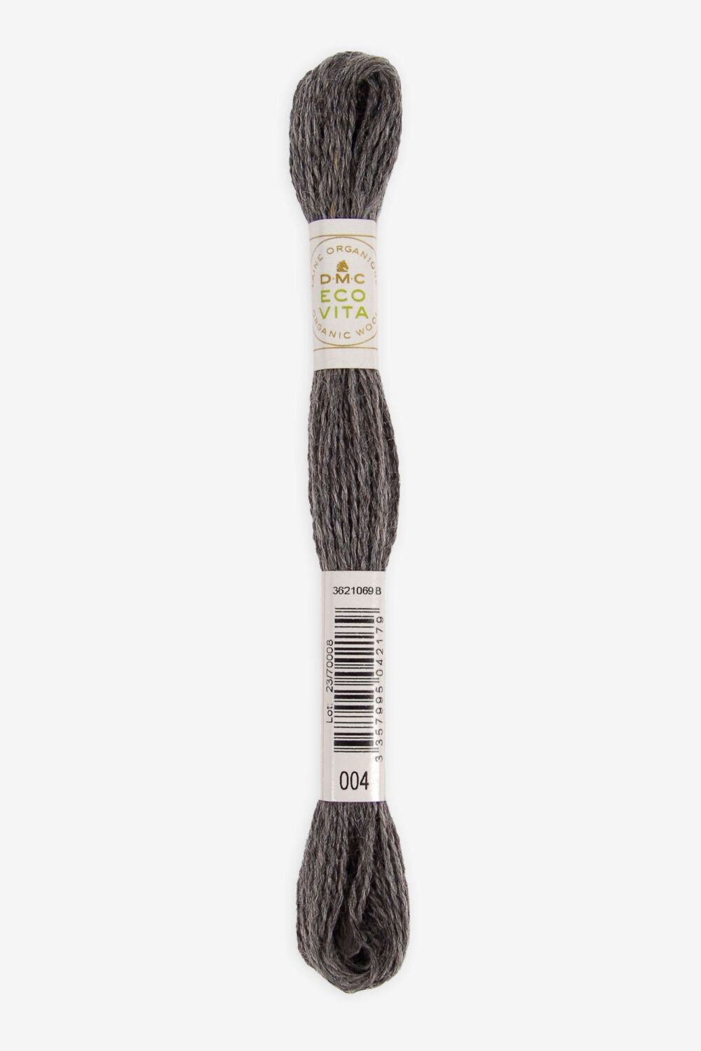 Eco Vita Naturally Dyed Organic Wool Thread 004 Grey