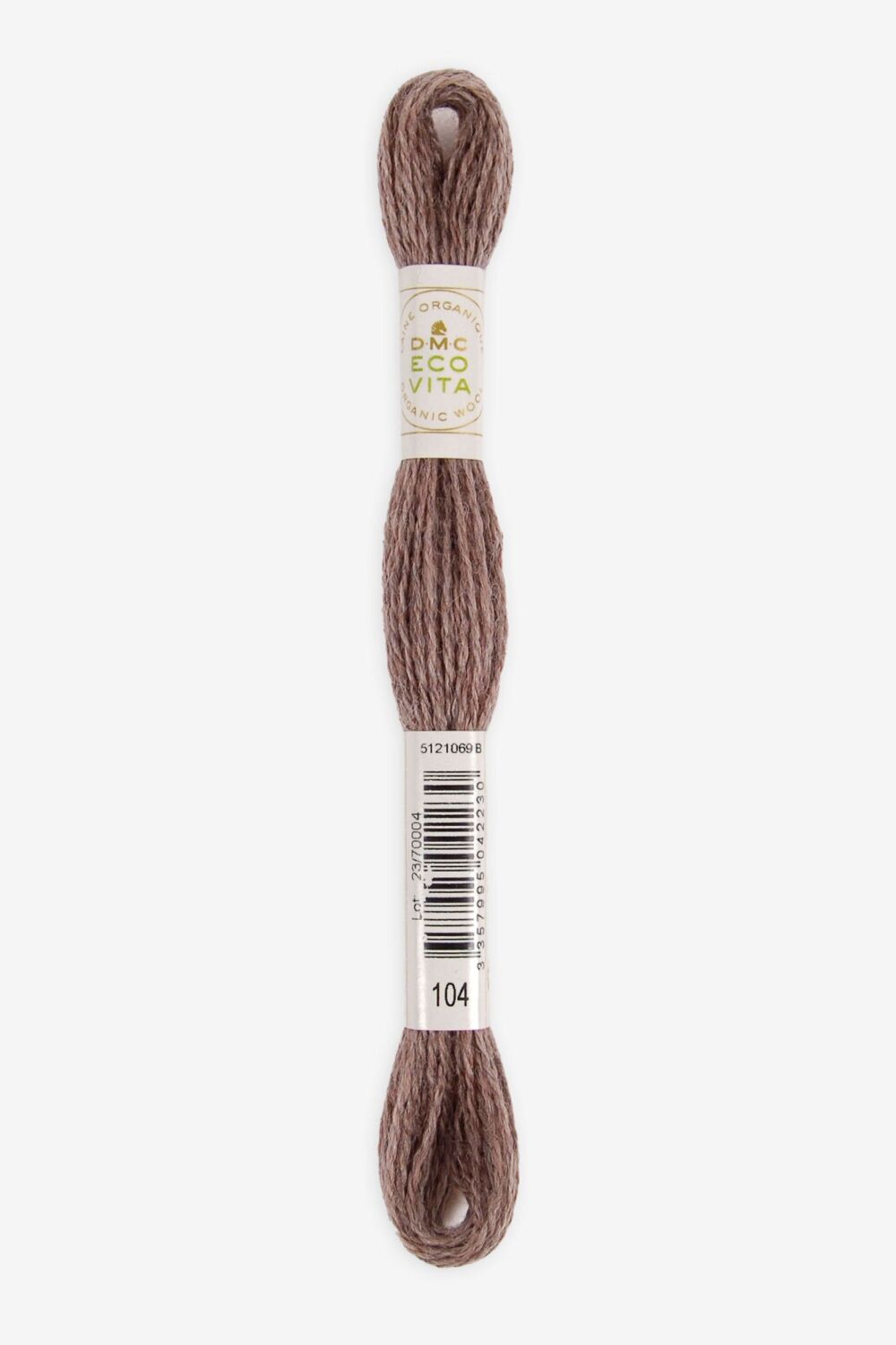 Eco Vita Naturally Dyed Organic Wool Thread 104 Brown