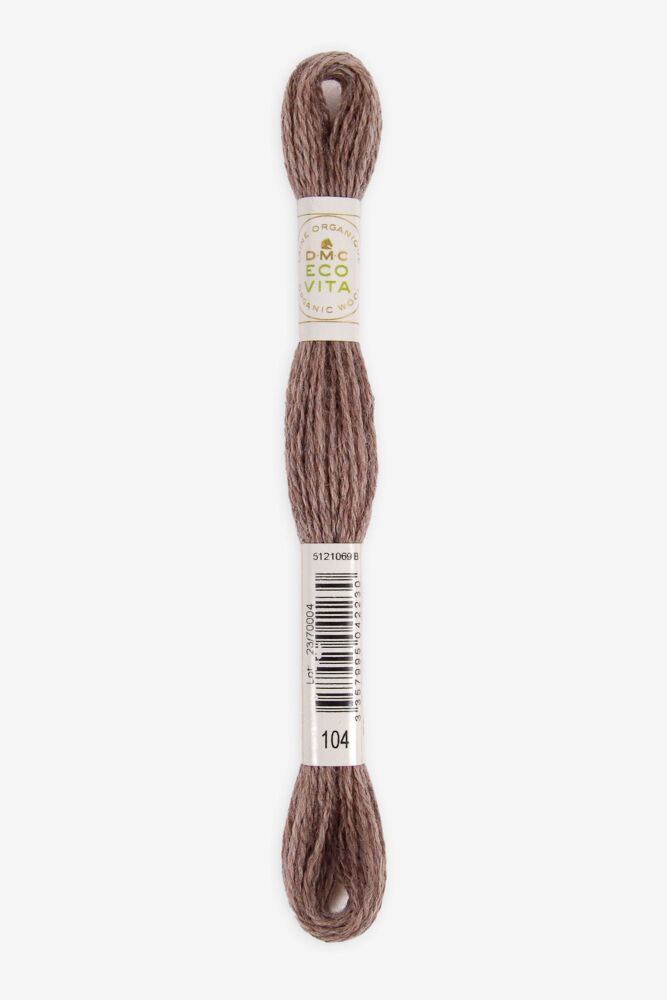 Eco Vita Naturally Dyed Organic Wool Thread 104 Brown