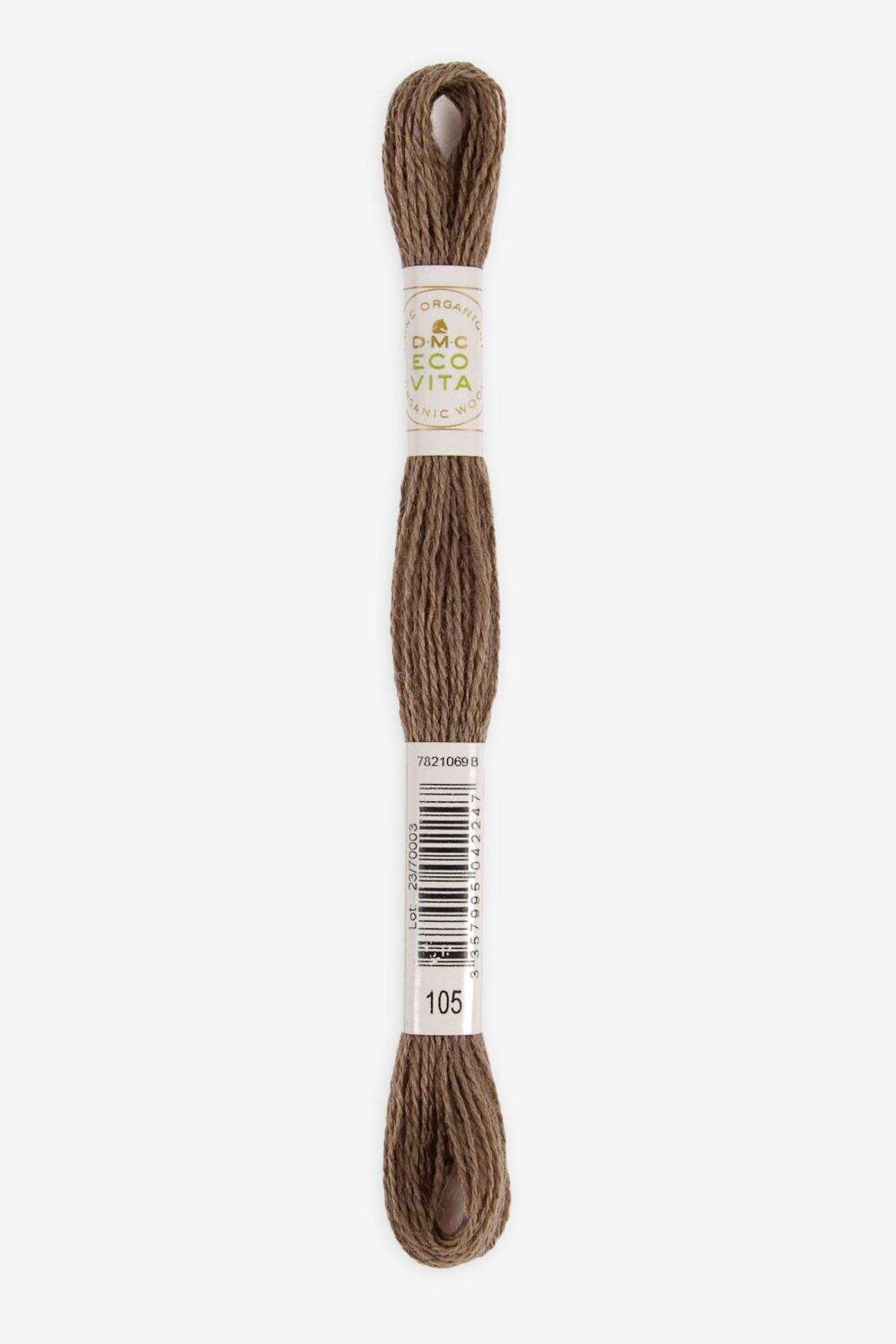 Eco Vita Naturally Dyed Organic Wool Thread 105 Brown