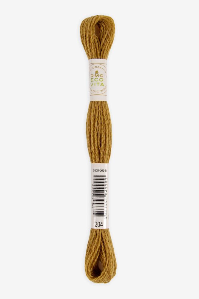 Eco Vita Naturally Dyed Organic Wool Thread 204 Yellow